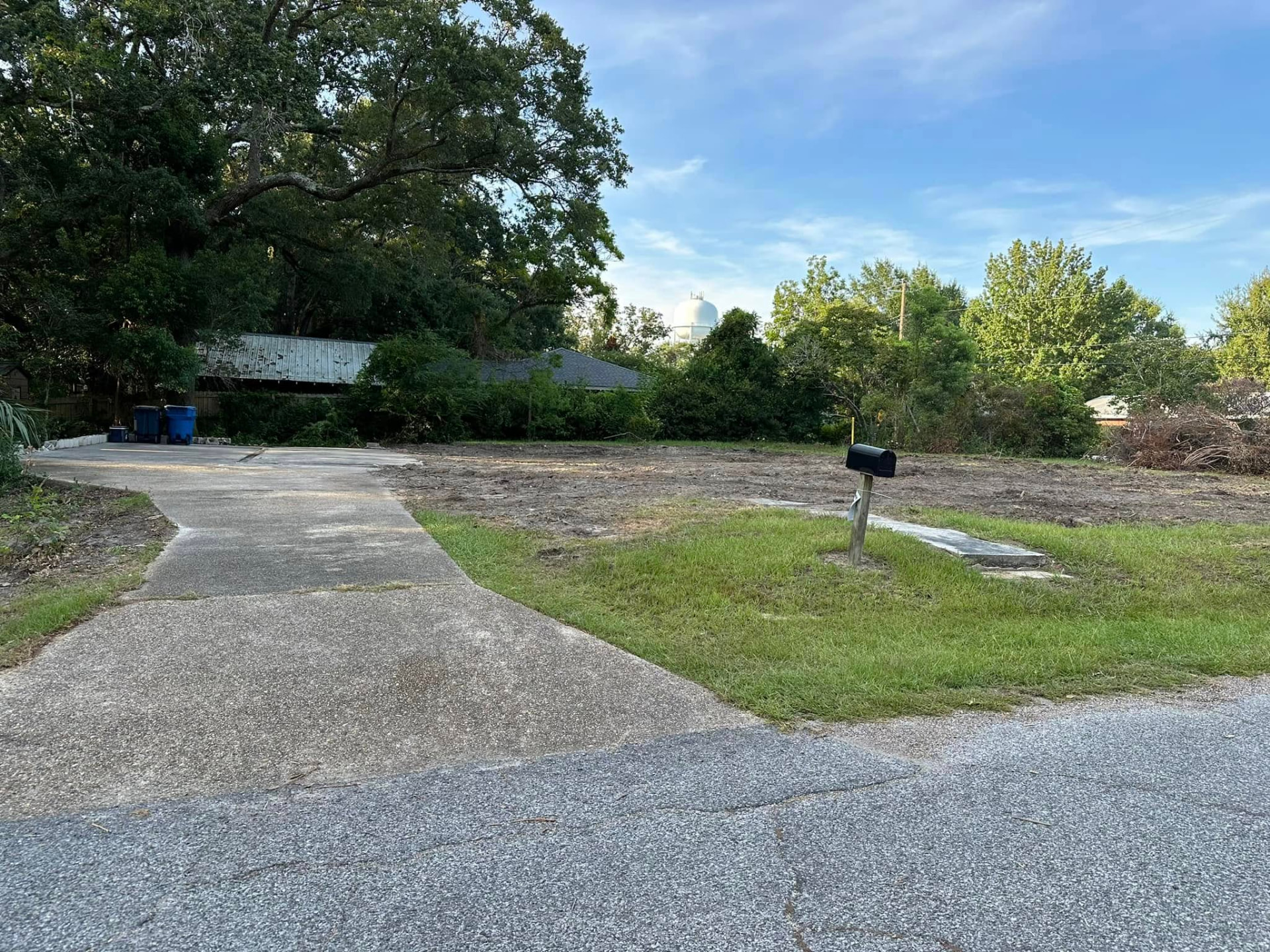 Cleared and graded lot after house demolition